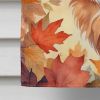 Somali Cat in Fall Leaves House Flag Large Porch Sleeve Pole Decorative Outside Yard Banner Artwork Wall Hanging, Polyester, House Size, Multicolor