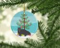 NEW Black Persian Traditional Cat Christmas Ceramic Ornament Christmas Tree Hanging Decorations for Home Christmas Holiday, Party, Gift, 3 in, Multico