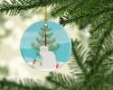 NEW Asian Semi Longhaired Cat Christmas Ceramic Ornament Christmas Tree Hanging Decorations for Home Christmas Holiday, Party, Gift, 3 in, Multicolor