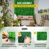 VEVOR Artificial Boxwood Panel UV 48pcs Boxwood Hedge Wall Panels Artificial Grass Backdrop Wall 10X10" 4cm Green Grass Wall Fake Hedge for Decor Priv