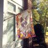 Thai Lilac Cat in Fall Leaves House Flag Large Porch Sleeve Pole Decorative Outside Yard Banner Artwork Wall Hanging, Polyester, House Size, Multicolo