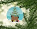 NEW Owyhee Bob Cat Christmas Ceramic Ornament Christmas Tree Hanging Decorations for Home Christmas Holiday, Party, Gift, 3 in, Multicolor