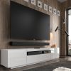 AURA 200 TV STAND / 78,74 in white matt / white gloss + LED RGB