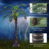 Outsunny 5' Artificial Lighted Palm Tree with 3 Coconuts, 200 LED Light, Color Changing Light Up Tropical Palm Tree with Remote for Indoor, Outdoor, P