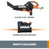 WG509 12 Amp TRIVAC 3-in-1 Electric Leaf Blower with All Metal Mulching System