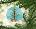 NEW Serengeti Cat Christmas Ceramic Ornament Christmas Tree Hanging Decorations for Home Christmas Holiday, Party, Gift, 3 in, Multicolor