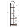 4-Tier Corner Bookshelf, Modern Style, Plant Stand with Metal Frame