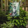 Australian Mist Cat By the Christmas Tree Garden Flag Mailbox Flag Decorative Yard Flag Banner Outside Patio Artwork Yard Flower Beds, Garden Size, Mu