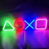 1pc PS Game Symbol Shape Neon Sign, PS Game Chart Lamp Battery/USB Power Supply, Used For Table And Wall Decoration Lights, Suitable For Game Room Dor