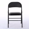 4pcs Elegant Foldable Iron & PVC Chairs for Convention & Exhibition Black