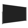 VEVOR Retractable Side Awning 118" x 71", Retractable Patio Screen Waterproof, Retractable Room Divider Black for Privacy, Garden, Outdoor, Patio and