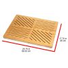 Oceanstar Bamboo Floor and Bath mat with Non-Slip Rubber Feet