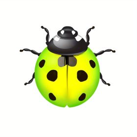 1pc/6pcs, Metal Ladybugs Wall Decor, Metal Ladybugs Hanging Decor, Home Decor, Garden Decor, Wall Decor, Bedroom Decor, Wedding Decor, Party Decor, Bi (Color: Chartreuse)