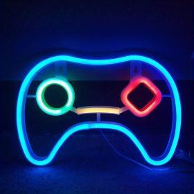 1pc, LED Gaming Neon Gaming Controller Shape LED Logo Light, Gaming Player Gift, Home Decor, Bedroom Decor, Room Decor, Indoor Decor, Wedding Decor, C (Model: Neon Sign, Color: Blue Tone)