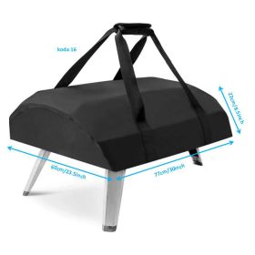 Dust-proof cover for pizza oven, sun-proof and waterproof grill protection cover (Color: Black, size: Koda 16_30*23.5*8.5 inch (77*60*22 cm))