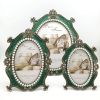 European Retro Metal Green Photo Frame Oval Vintage Fashionable Lightweight High Hardness Home Decoration Ornament Embellishment