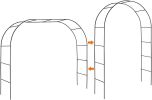 Black Garden Arch Arbors, Trellis for Climbing Plants Outdoor 6-8ft, Two Way Assemble Wedding Decoration Metal Arch