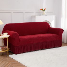 Oulylan Thick Cationic Skirt Sofa Cover Single Double Three-Seater Elastic All-inclusive Dustproof Sofa Cover (Specification: 4-Seater-230-300cm, Color: 13)