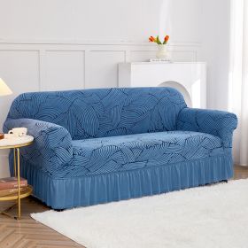 Oulylan Thick Cationic Skirt Sofa Cover Single Double Three-Seater Elastic All-inclusive Dustproof Sofa Cover (Specification: 4-Seater-230-300cm, Color: 16)