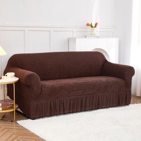 Oulylan Thick Cationic Skirt Sofa Cover Single Double Three-Seater Elastic All-inclusive Dustproof Sofa Cover (Specification: 3-Seater-190-230cm, Color: 11)