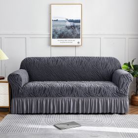 Oulylan Thick Cationic Skirt Sofa Cover Single Double Three-Seater Elastic All-inclusive Dustproof Sofa Cover (Specification: 4-Seater-230-300cm, Color: 5)