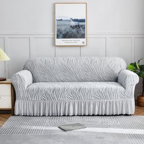 Oulylan Thick Cationic Skirt Sofa Cover Single Double Three-Seater Elastic All-inclusive Dustproof Sofa Cover (Specification: 3-Seater-190-230cm, Color: 7)