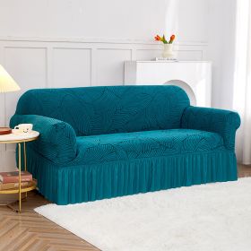 Oulylan Thick Cationic Skirt Sofa Cover Single Double Three-Seater Elastic All-inclusive Dustproof Sofa Cover (Specification: 4-Seater-230-300cm, Color: 14)