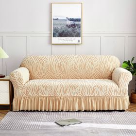 Oulylan Thick Cationic Skirt Sofa Cover Single Double Three-Seater Elastic All-inclusive Dustproof Sofa Cover (Specification: 3-Seater-190-230cm, Color: 4)