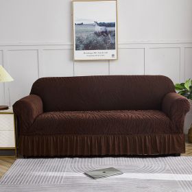 Oulylan Thick Cationic Skirt Sofa Cover Single Double Three-Seater Elastic All-inclusive Dustproof Sofa Cover (Specification: 4-Seater-230-300cm, Color: 2)