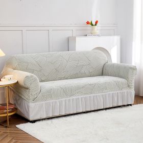 Oulylan Thick Cationic Skirt Sofa Cover Single Double Three-Seater Elastic All-inclusive Dustproof Sofa Cover (Specification: 4-Seater-230-300cm, Color: 15)