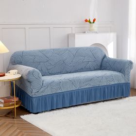 Oulylan Thick Cationic Skirt Sofa Cover Single Double Three-Seater Elastic All-inclusive Dustproof Sofa Cover (Specification: 4-Seater-230-300cm, Color: 17)