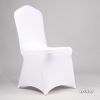 50/100pcs Spandex White Wedding Chair Cover For Hotel Banquet Dining Party Office Chair Slipcover