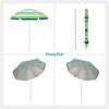 SUNNYFEEL Beach Umbrella 6ft, Portable Outdoor Umbrellas with Carry Bag Sand Anchor Push Button Tilt Pole UPF50+ UV Protection Windproof Sunshade Para