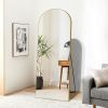 Dolonm 64x21 Inch Arch Full Length Mirror, Aluminum Alloy Frame Floor Mirror, Large Mirror Free-Standing Hanging or Leaning, Full Body Mirror for Livi