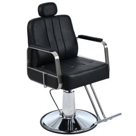 Premium Reclining barber Chair Salon Chair for Hair Stylist with Heavy Duty Hydraulic Pump, 360¬∞ Rotation, Tattoo Chair Shampoo Beauty Salon Equipmen (Color: as Pic)