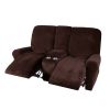 Recliner Sofa Covers 2 Seater Sofa Covers with Cup Holder, Velvet Stretch Recliner Loveseat Slipcovers with Middle Console