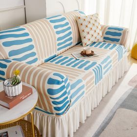 NEW 2024 Elastic Sofa Cover For Living Room Printed Sofa Slipcover Sofa Furniture Protector Cover Bedroom Home Decor Couch Cover (Specification: 3-Seater-190-230cm, Color: Blue)