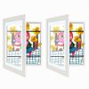 Kids Art Frame Front Opening Wooden Frame Artwork Display Storage Frame Picture Frame Wall Display for Photo Art Projects Picture Children Drawing