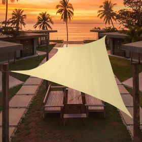 Artpuch Custom Size Beige Sun Shade Sail Triangle Canopy 185 GSM Durable Fabric UV Block Awning for Outdoor Patio Garden Backyard (Customized Availabl (Color: Beige, size: 06'x10')