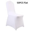 10-100PCS Black White Strong Spandex Universal Wedding Chair Covers Full Seat Slipcovers Restaurant Cafe