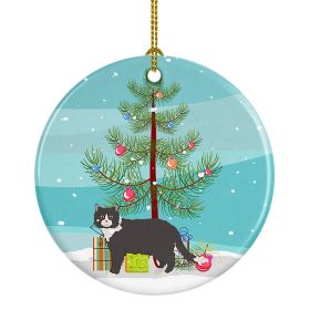 NEW Poodle Cat Cat Christmas Ceramic Ornament Christmas Tree Hanging Decorations for Home Christmas Holiday, Party, Gift, 3 in, Multicolor (Default: Default)