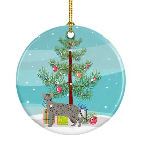 NEW Safari Cat Christmas Ceramic Ornament Christmas Tree Hanging Decorations for Home Christmas Holiday, Party, Gift, 3 in, Multicolor (Default: Default)