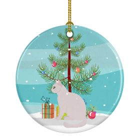 NEW Burmilla Cat Christmas Ceramic Ornament Christmas Tree Hanging Decorations for Home Christmas Holiday, Party, Gift, 3 in, Multicolor (Default: Default)