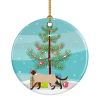 NEW Siamese Traditional Cat Christmas Ceramic Ornament Christmas Tree Hanging Decorations for Home Christmas Holiday, Party, Gift, 3 in, Multicolor