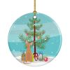 NEW Devon Rex Cat Christmas Ceramic Ornament Christmas Tree Hanging Decorations for Home Christmas Holiday, Party, Gift, 3 in, Multicolor