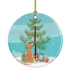 NEW Devon Rex Cat Christmas Ceramic Ornament Christmas Tree Hanging Decorations for Home Christmas Holiday, Party, Gift, 3 in, Multicolor (Default: Default)