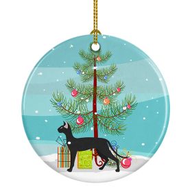 NEW Oriental Shorthair Cat Christmas Ceramic Ornament Christmas Tree Hanging Decorations for Home Christmas Holiday, Party, Gift, 3 in, Multicolor (Default: Default)