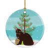 NEW Burmese Cat Christmas Ceramic Ornament Christmas Tree Hanging Decorations for Home Christmas Holiday, Party, Gift, 3 in, Multicolor