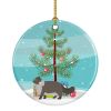 NEW Persian Modern Cat Christmas Ceramic Ornament Christmas Tree Hanging Decorations for Home Christmas Holiday, Party, Gift, 3 in, Multicolor