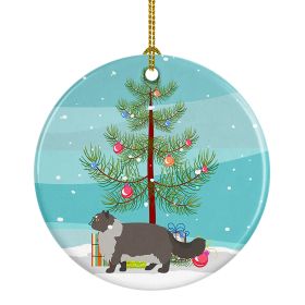 NEW Persian Modern Cat Christmas Ceramic Ornament Christmas Tree Hanging Decorations for Home Christmas Holiday, Party, Gift, 3 in, Multicolor (Default: Default)